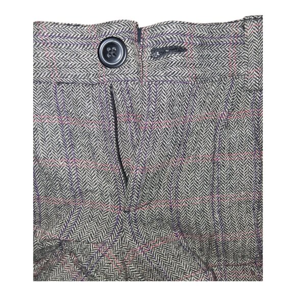 Old Navy Wool Blend Low Waist Lined Plaid Shorts Size 6 - Picture 2 of 6